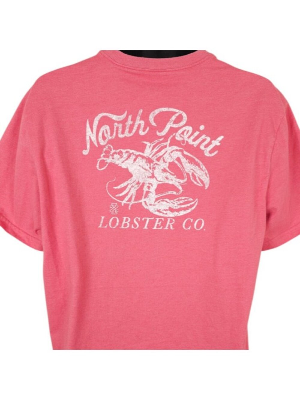 North Point Lobster T Shirt Mens Size XL Pink IZOD Saltwater